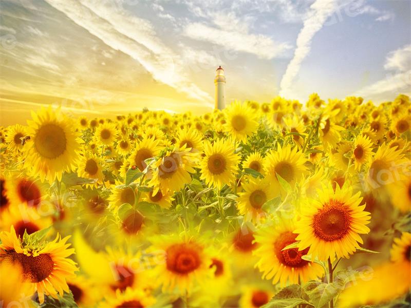 Kate Bokeh Sunflower Backdrop Outdoor for Photography