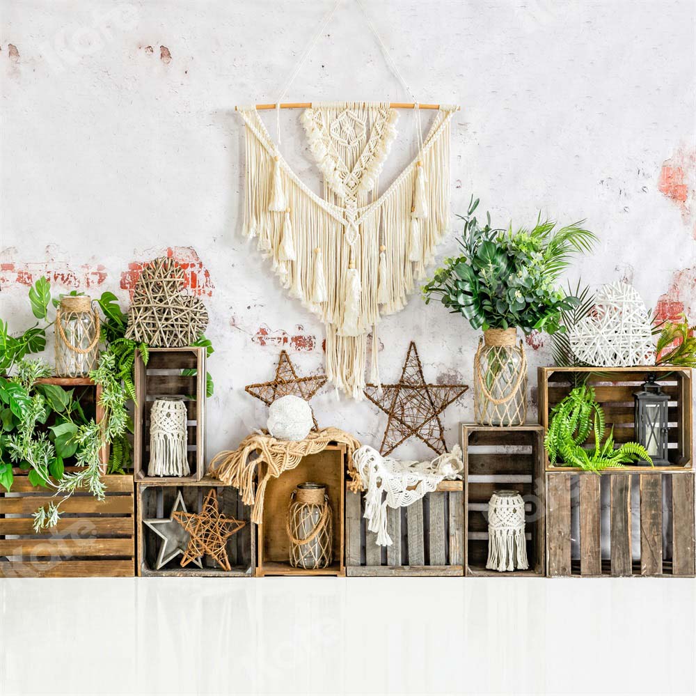 Sfondo estivo boho per compleanni con mattoni progettato da Emetselch