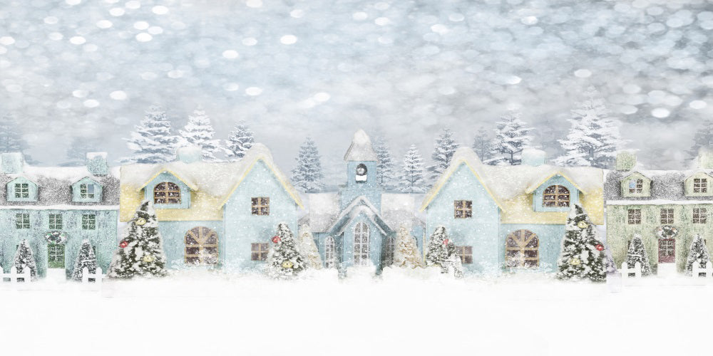 Fondo de Navidad Mundo de Nieve Casa para Fotografía