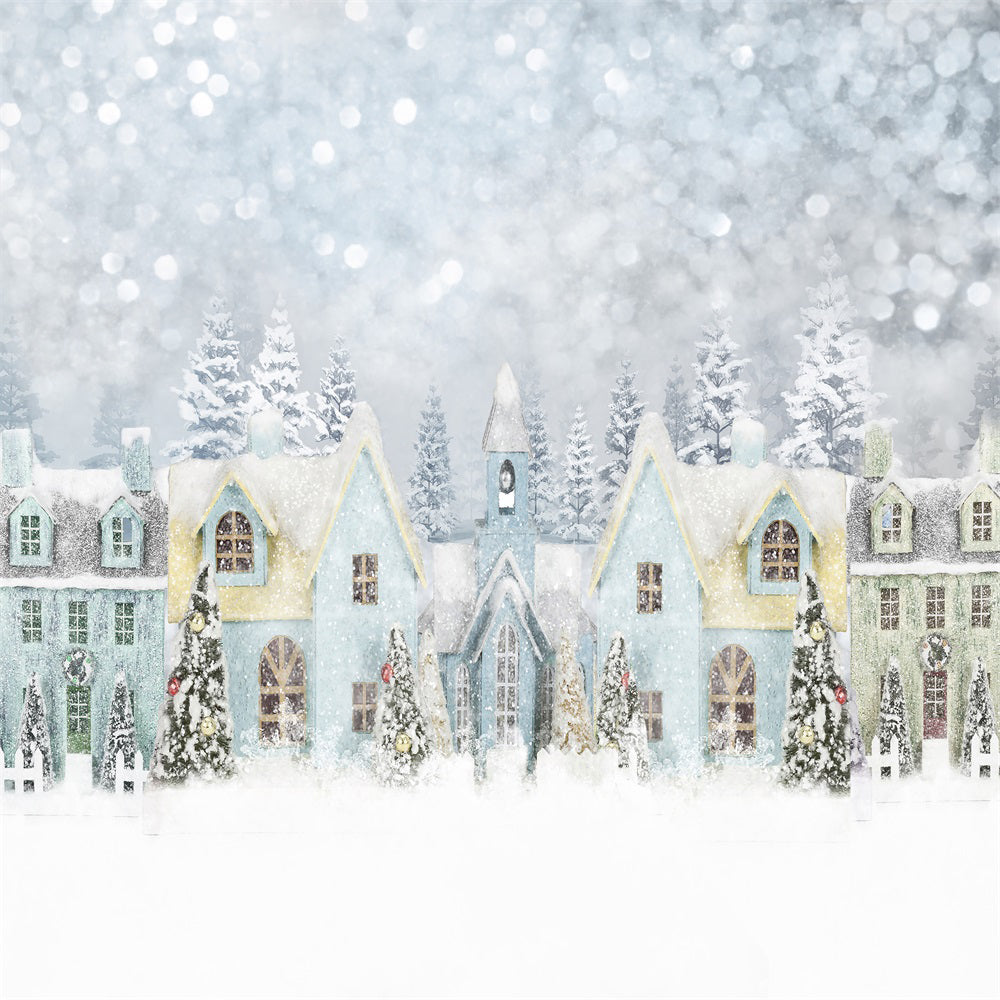 Fondo de Navidad Mundo de Nieve Casa para Fotografía