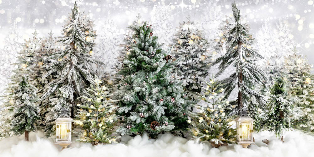 Fondo de Navidad con árboles en un parque nevado diseñado por Emetselch