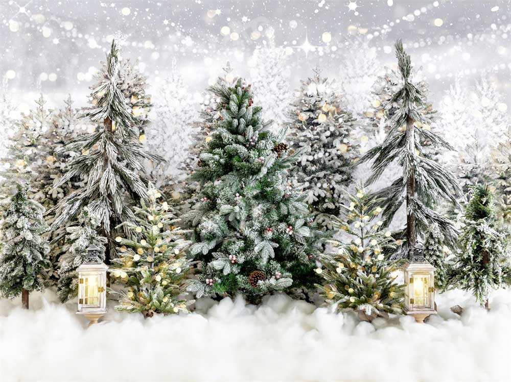 Fondo de Navidad con árboles en un parque nevado diseñado por Emetselch