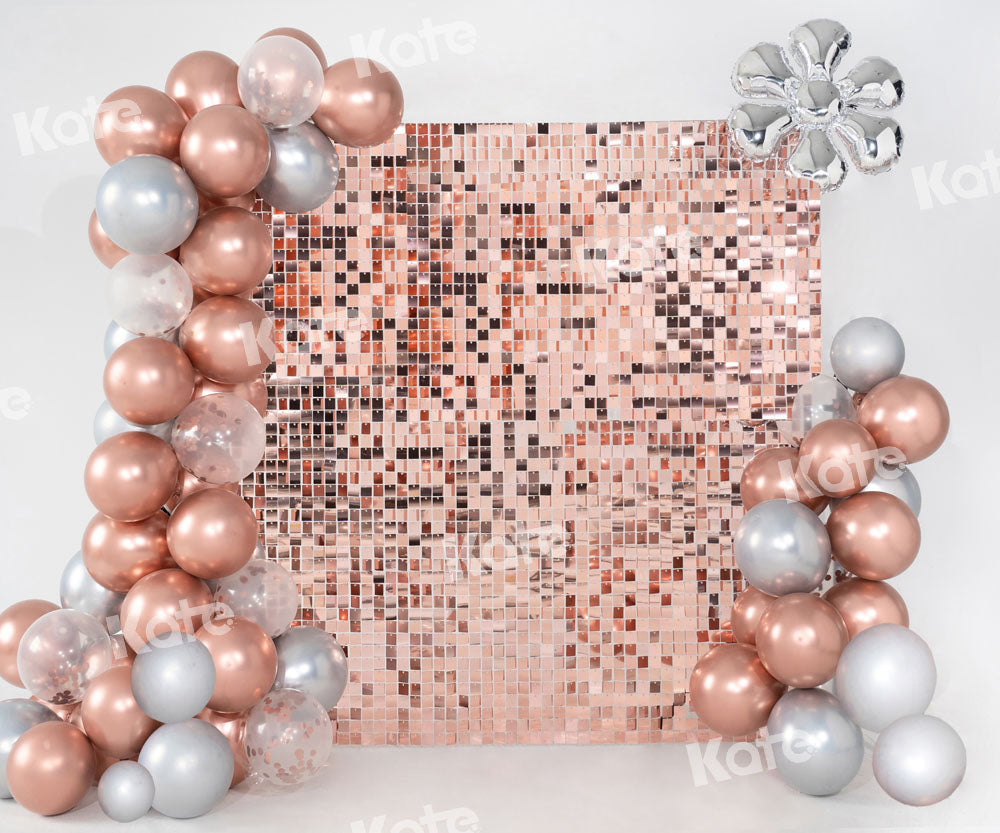 Kate Birthday Backdrop Champagne Party Balloons Printed Shiny Designed by Emetselch