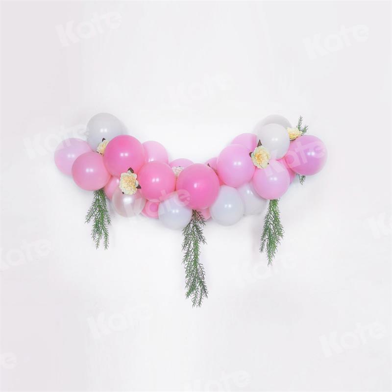 Zomer Achtergrond Ballonnen Witte Muur Verjaardag voor Fotografie