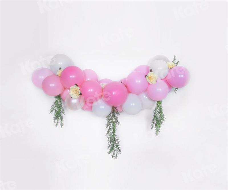 Zomer Achtergrond Ballonnen Witte Muur Verjaardag voor Fotografie