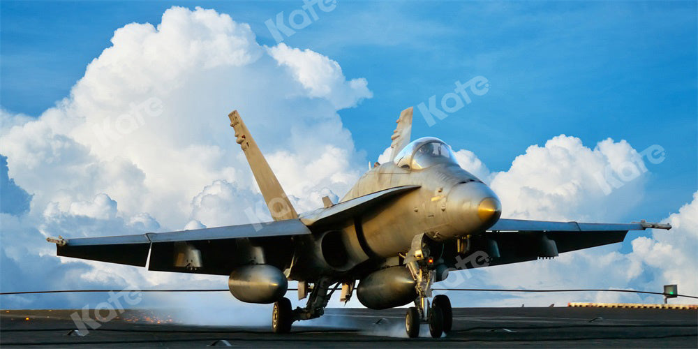 Kate Boy Backdrop Birthday Top Gun Plane Designed by Chain Photography