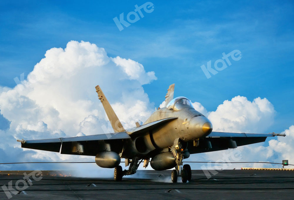 Kate Boy Backdrop Birthday Top Gun Plane Designed by Chain Photography