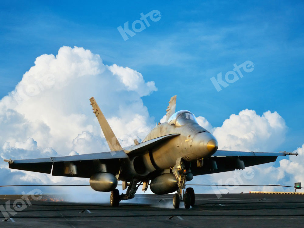 Kate Boy Backdrop Birthday Top Gun Plane Designed by Chain Photography