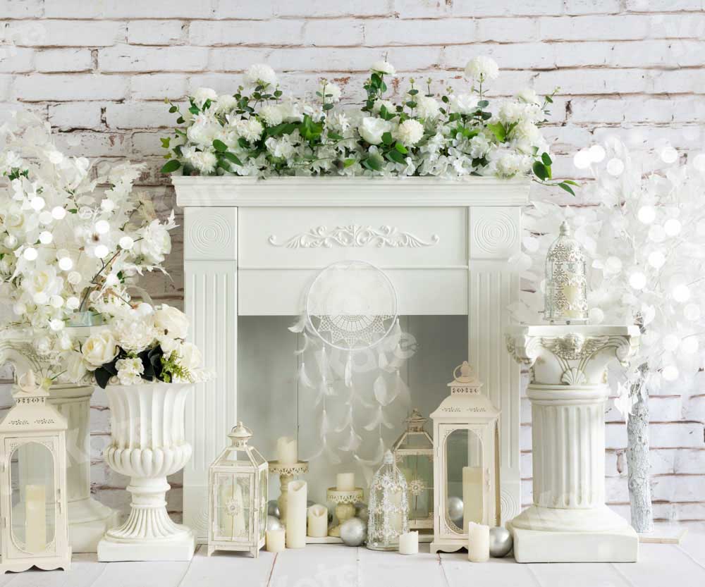 Kate Birthday Backdrop Boho Firplace Floral Designed by Emetselch