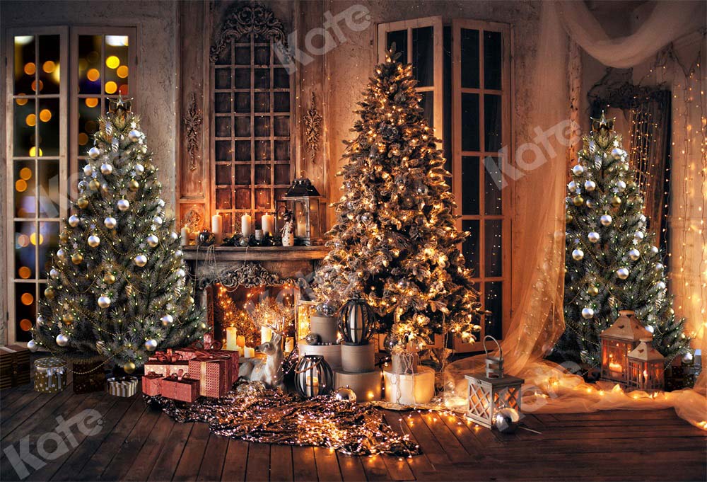 Christmas Background Fotografico con Albero Caldo di Chain Photography