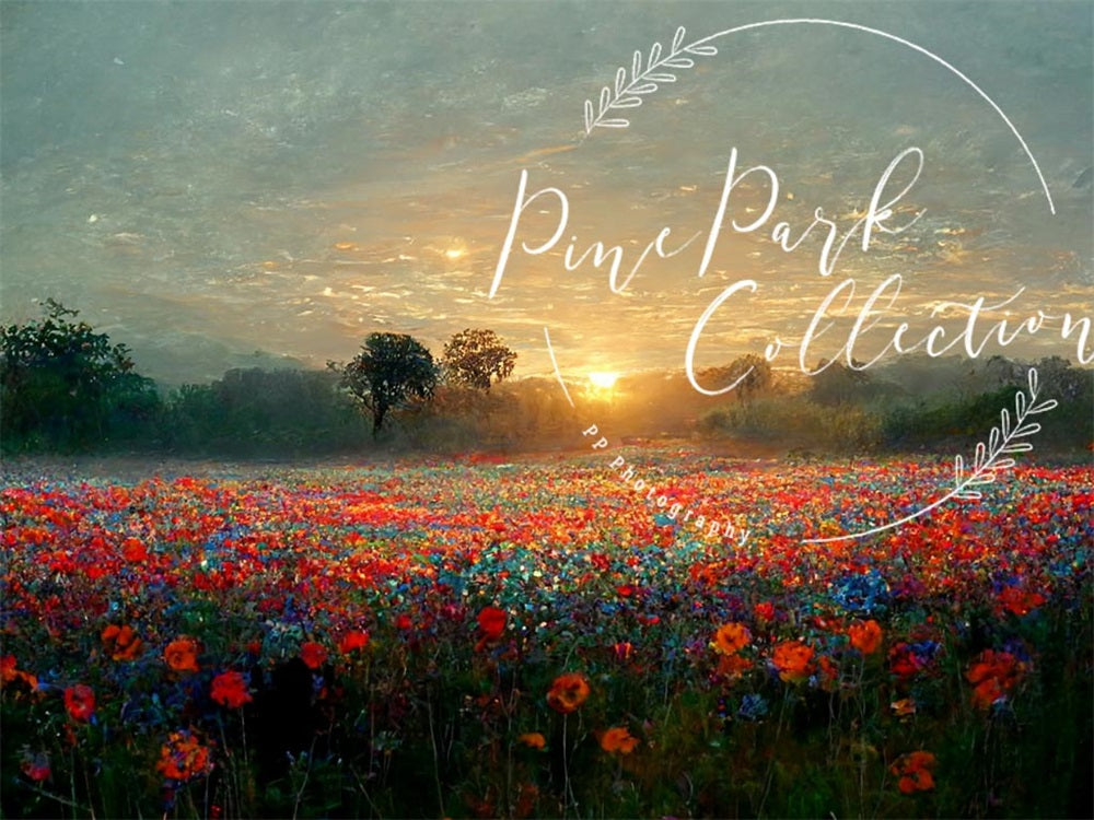 Fondo de atardecer diseñado por la colección Pine Park para Kate Magic