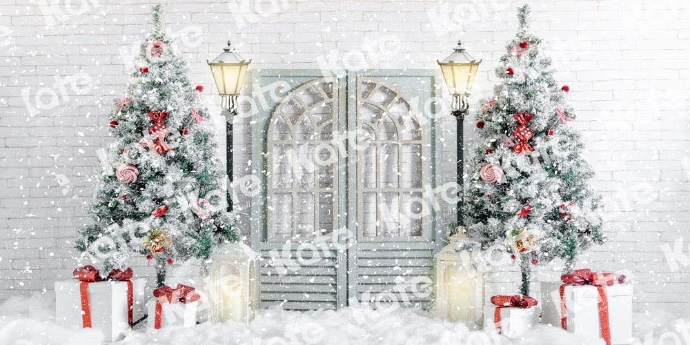 Kate Christmas Printed Backdrop Door Tree Designed by Uta Mueller Photography