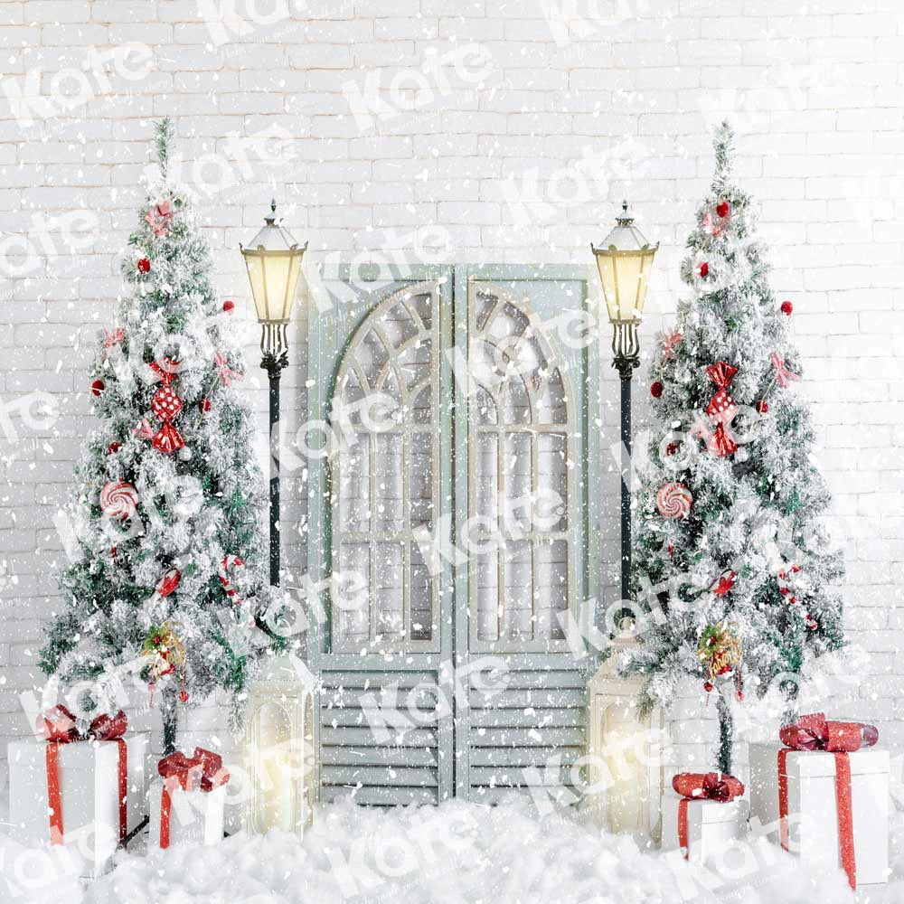 Kate Christmas Printed Backdrop Door Tree Designed by Uta Mueller Photography