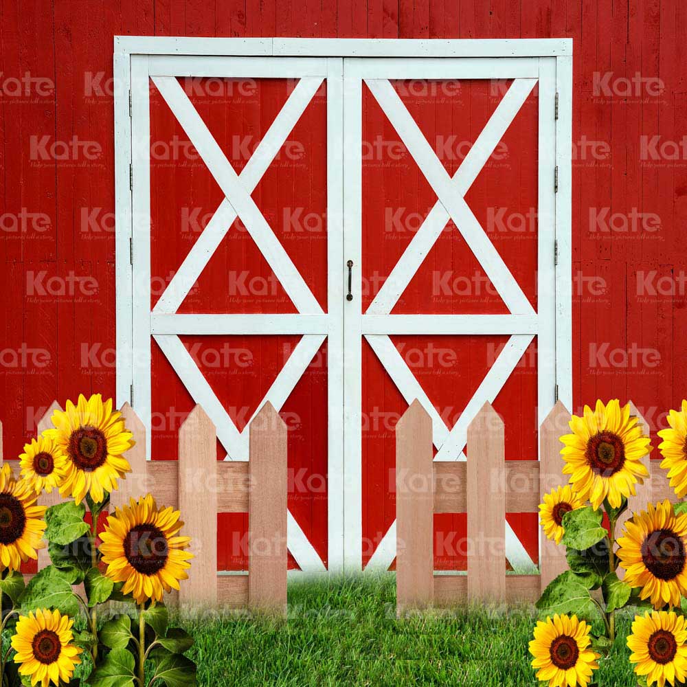 Kate Sunflower Red Wall Backdrop Designed by Chain Photography