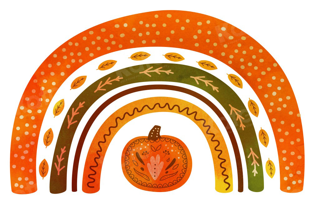 Fondo de Arcoíris de Calabaza de Otoño con Manchas para Fotografía