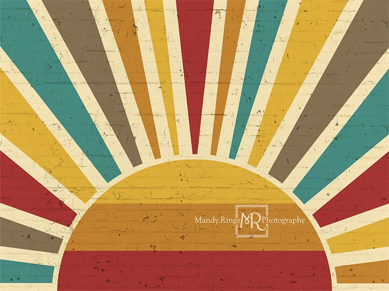 Telón de fondo retro de sol diseñado por Mandy Ringe Photography