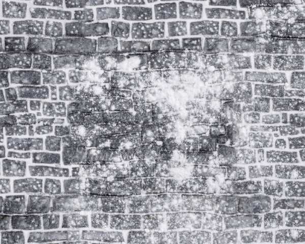 Grijze sneeuwkasseien kerstvloer achtergrond ontworpen door Mini MakeBelieve