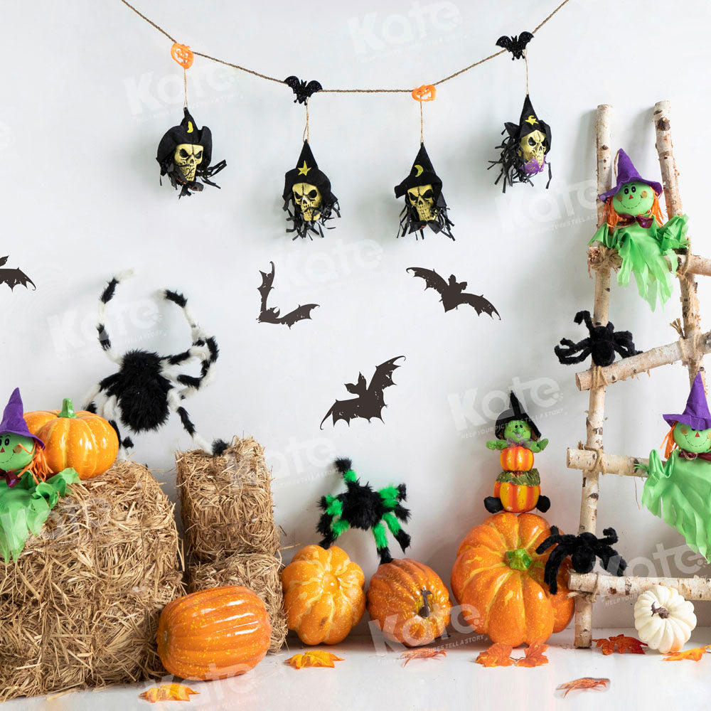 Halloween Pompoenen Foto Achtergrond Taart Smash Ontworpen door Uta Mueller Fotografie