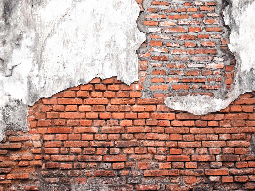 Vervallen Retro Bakstenen Muur Foto Achtergrond Ontworpen door Kate Afbeelding