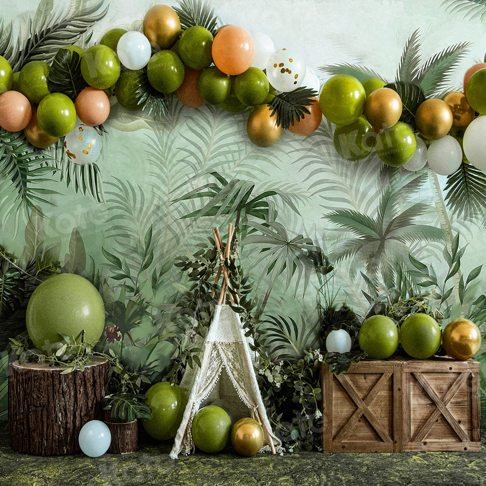 Kate Boho Nature Wild Birthday Tent Cake Smash Backdrop for Photography