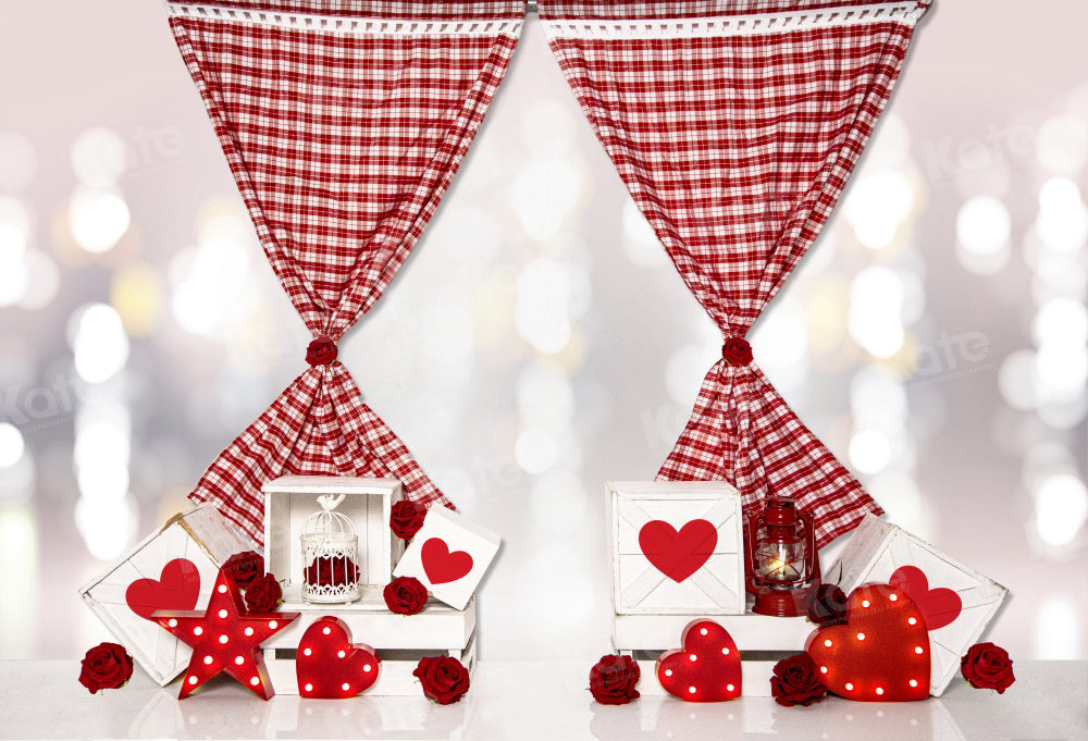 Kate Valentine's Day Love Boxes Bokeh Backdrop for Photography