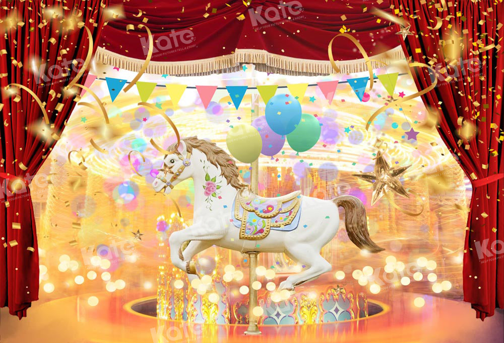 Kate Amusement Park Carousel Backdrop Designed by GQ