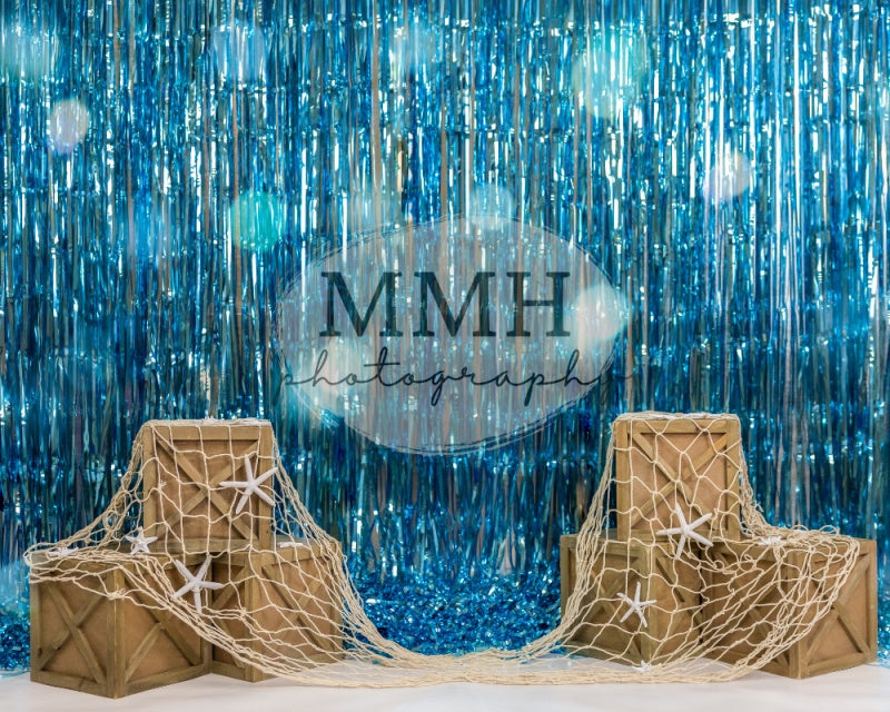 Kate Under The Sea - Underwater Tinsel Mermaid Backdrop Designed by Melissa McCraw-Hummer