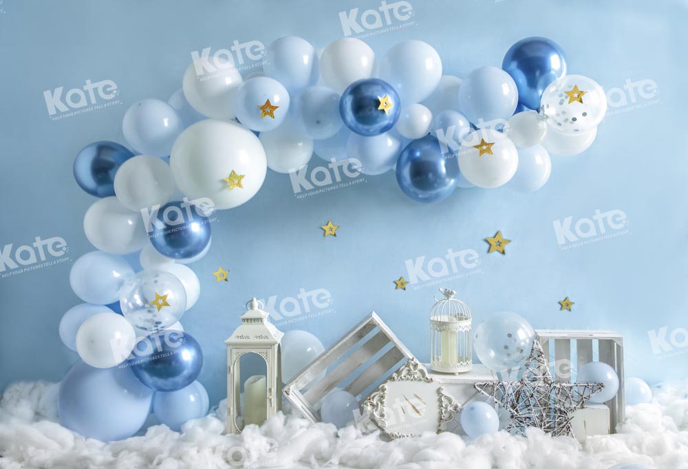 Kate Elegant Birthday Balloons Cake Smash Boxes Backdrop Designed by Emetselch