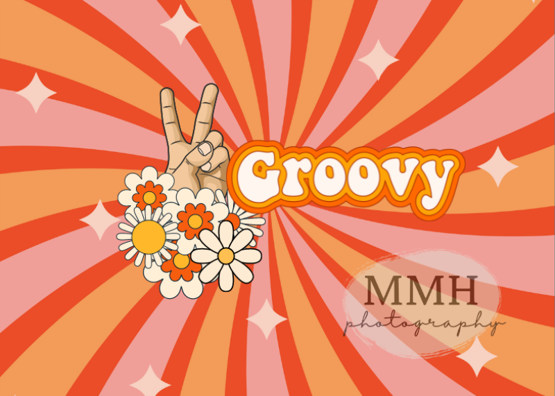 2 Groovy - cumpleaños inspirado en la década de 1970 con temática de paz y flores diseñado por Melissa McCraw-Hummer