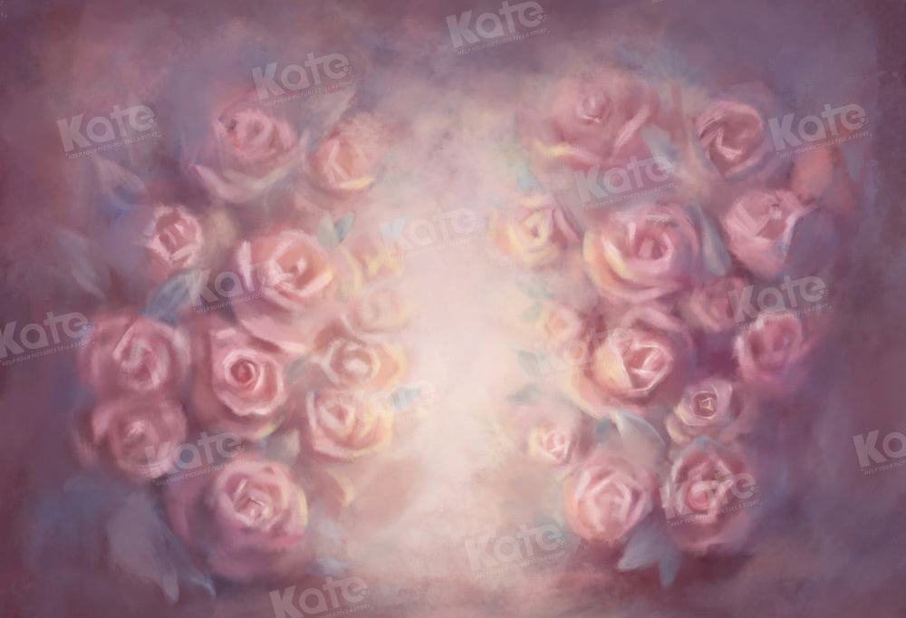 Kate Fine Art Hand Painted Floral Backdrop Designed by GQ