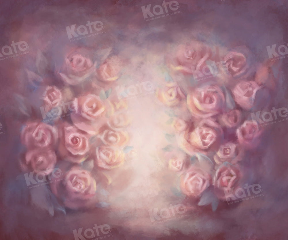 Kate Fine Art Hand Painted Floral Backdrop Designed by GQ