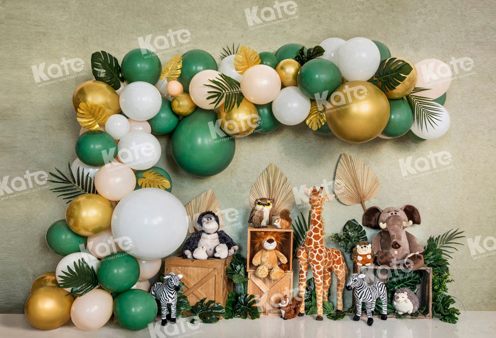 RTS Kate Green Balloons Forest Animals Backdrop Designed by Emetselch (US ONLY)
