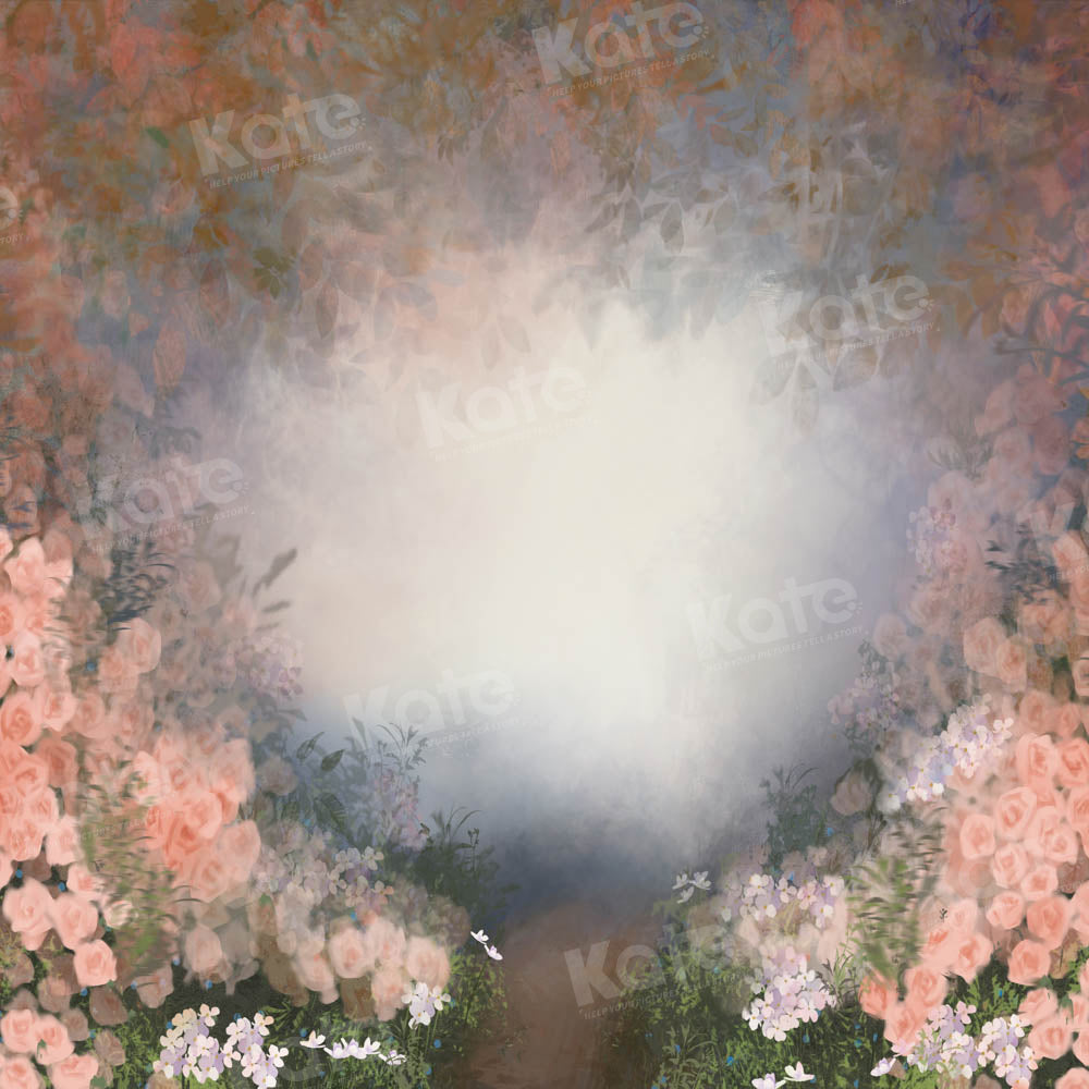 Kate Fine Art Pink Floral Garden Backdrop Designed by GQ