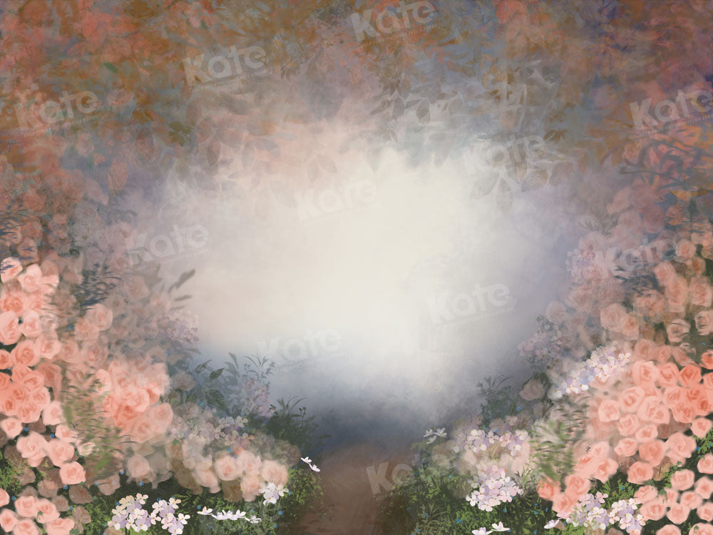 Kate Fine Art Pink Floral Garden Backdrop Designed by GQ