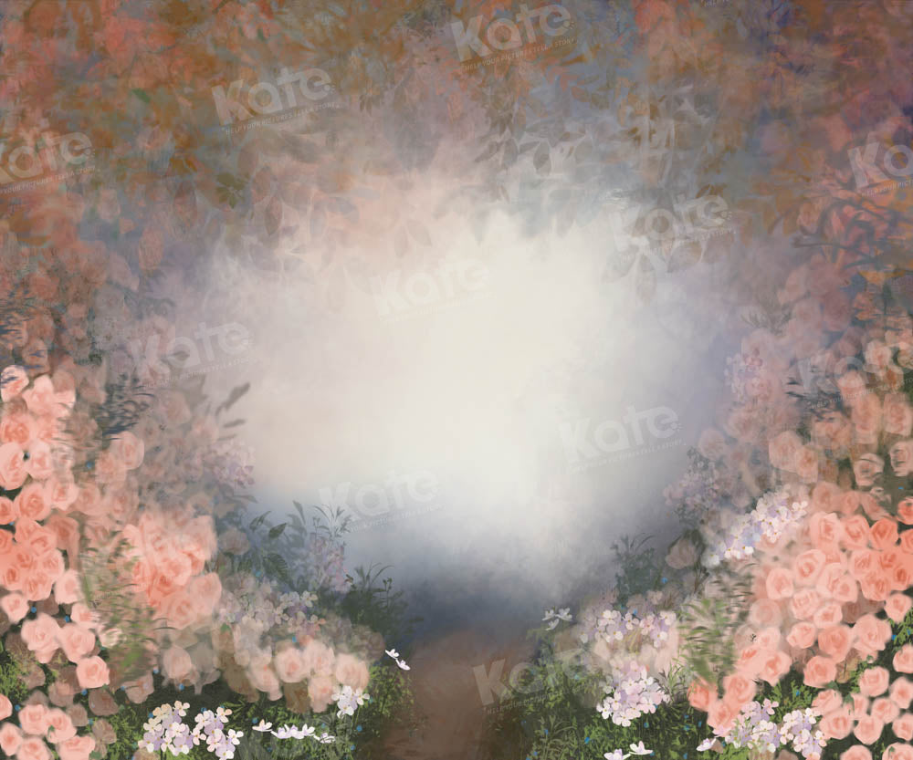 Kate Fine Art Pink Floral Garden Backdrop Designed by GQ