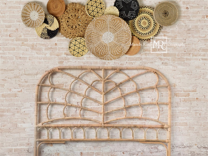 Kate Boho Headboard with Baskets Backdrop Designed by Mandy Ringe Photography