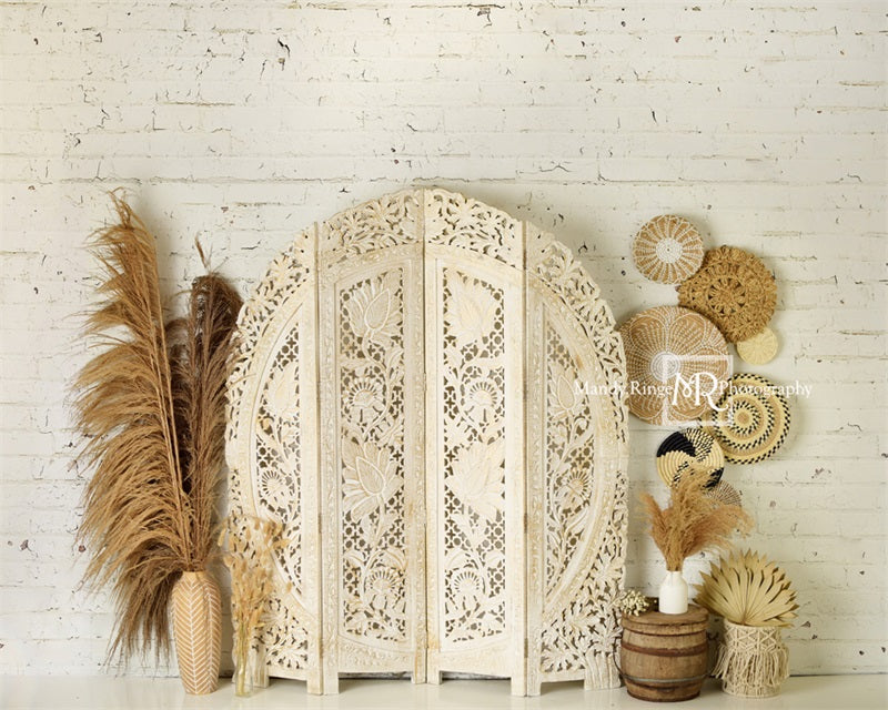 Kate Mother's Day Boho Arch Wall Pampas Grass Backdrop Designed by Mandy Ringe Photography