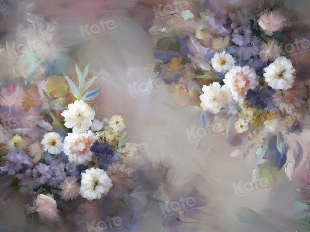 Kate Fine Art Hand Painted Beautiful Floral Backdrop Designed by GQ