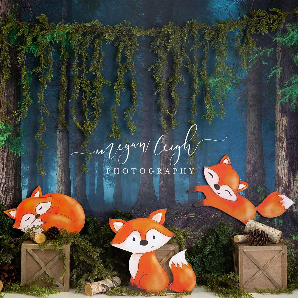 RTS Kate FoxyWoods Forest Backdrop Designed by Megan Leigh Photography (US ONLY)