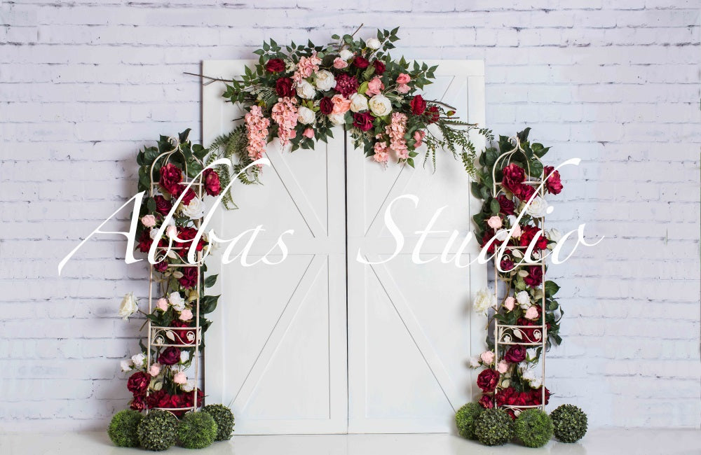 Kate Floral Spring Door Backdrop Designed by Abbas Studio