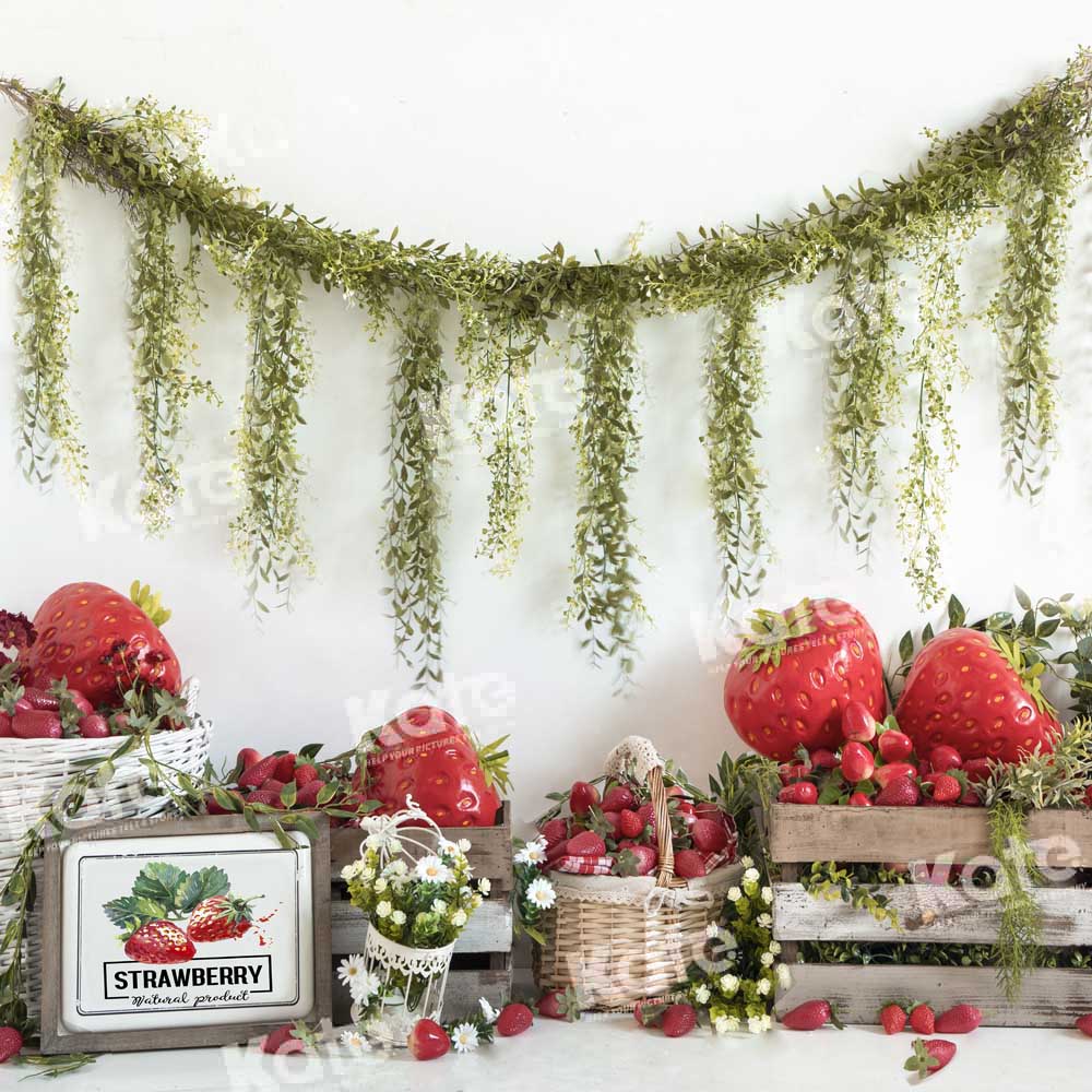 Fondo de Regalos de la Granja de Fresas de Verano Diseñado por Emetselch