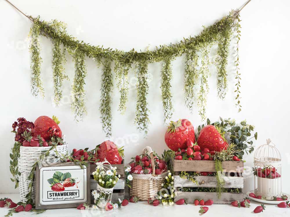 Fondo de Regalos de la Granja de Fresas de Verano Diseñado por Emetselch