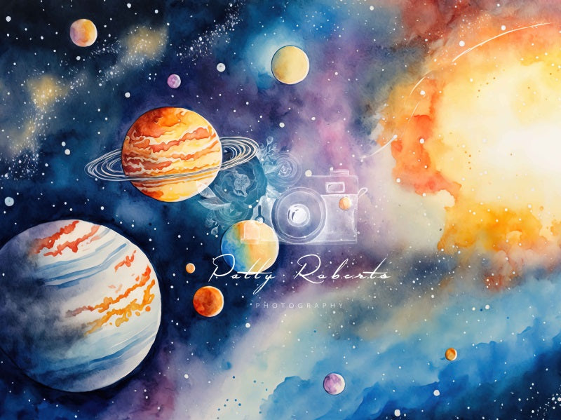 Kate Outer Space Cake Smash Backdrop Designed by Patty Robert