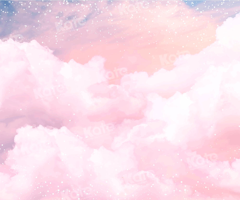 Fantasy roze wolk marshmallow achtergrond ontworpen door Chain Photography