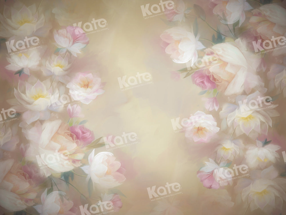 Kate Yellow Fine Art Floral Backdrop Designed by GQ