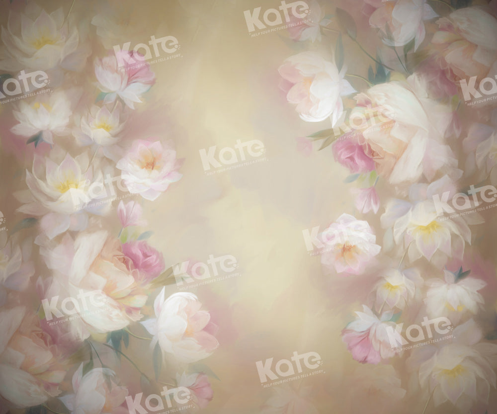 Kate Yellow Fine Art Floral Backdrop Designed by GQ