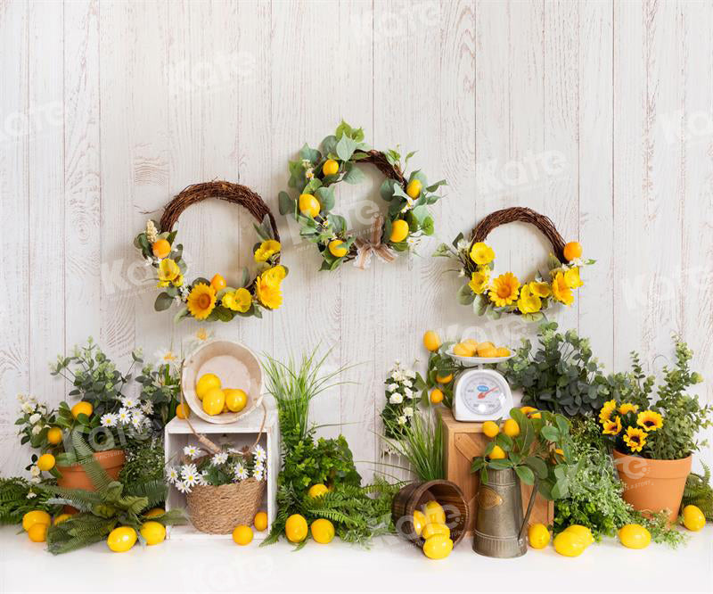 Kate Spring/Summer Lemon Garland Backdrop for Photography