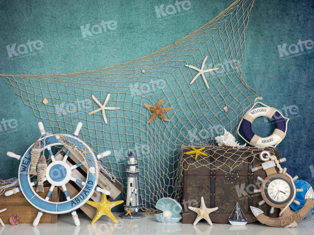 Zomerse Zeeman Visserij Foto Achtergrond Ontworpen door Emetselch