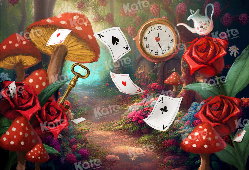 Kate Fantasy Mushroom Playing Cards Forest Backdrop Designed by Chain Photography