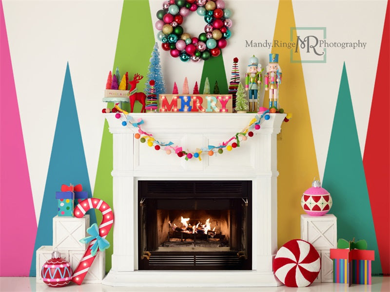 Vrolijke en Heldere Kersthaard Foto Achtergrond Ontworpen door Mandy Ringe Fotografie